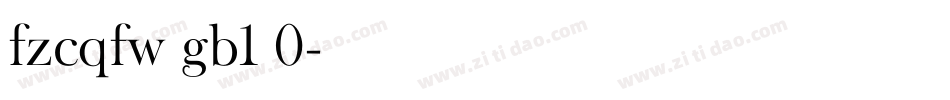 fzcqfw gb1 0字体转换